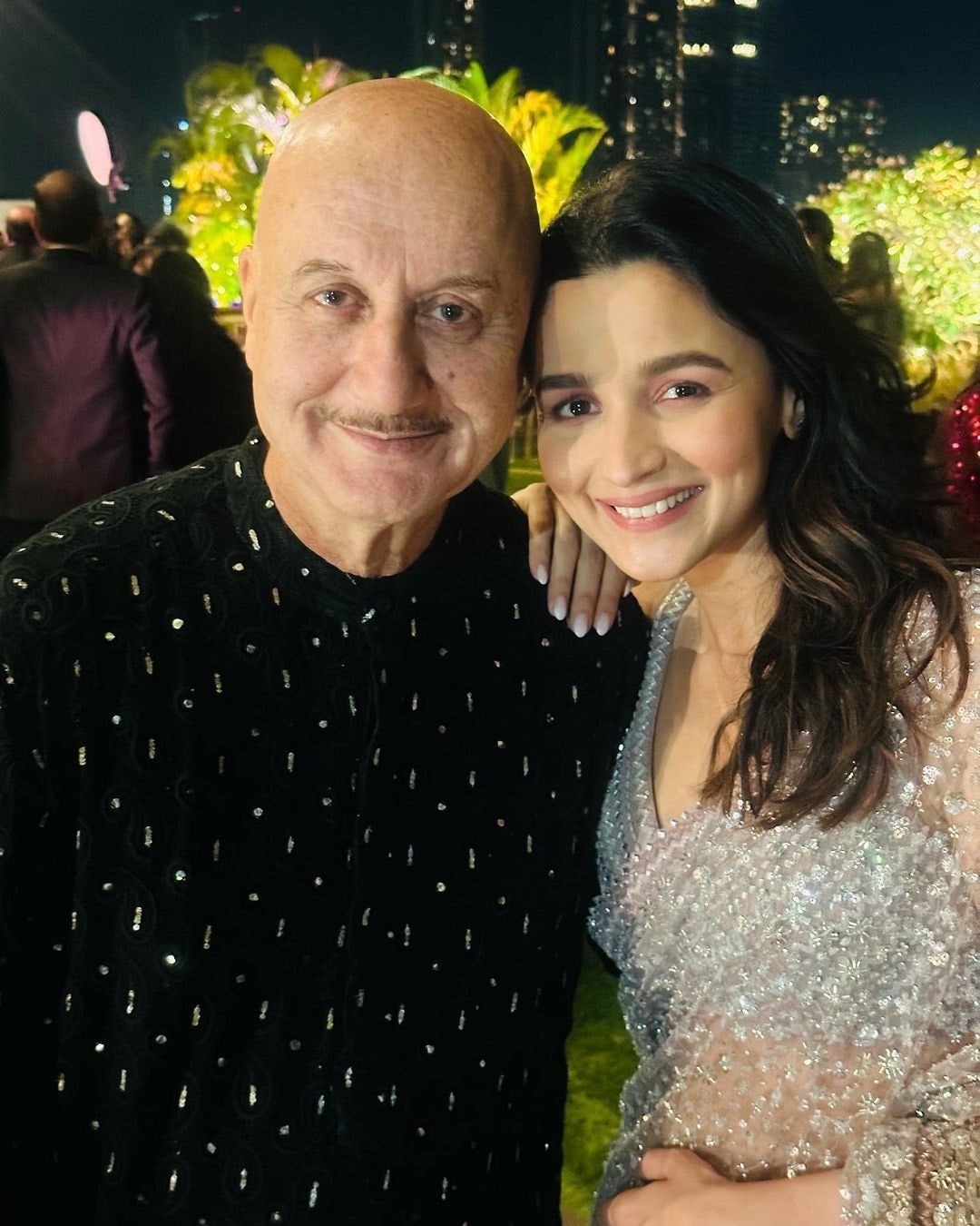 Anupam Kher with Alia Bhatt. Anupam Kher with Alia Bhatt.