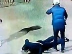 CCTV footage of the incident shows Sahil lying on the road after being attacked by a group of men. CCTV footage of the incident shows Sahil lying on the road after being attacked by a group of men.