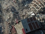 This aerial view shows collapsed buildings during ongoing rescue operations in Kahramanmaras, southeastern Turkey, on February 14, 2023, eight days after a 7,8-magnitude struck the country's southeast. - The death toll from a catastrophic earthquake that hit Turkey and Syria nears 40,000 on February 14, 2023, with search and rescue teams starting to wind down their work. (Photo by BULENT KILIC / AFP) This aerial view shows collapsed buildings during ongoing rescue operations in Kahramanmaras, southeastern Turkey, on February 14, 2023, eight days after a 7,8-magnitude struck the country's southeast. - The death toll from a catastrophic earthquake that hit Turkey and Syria nears 40,000 on February 14, 2023, with search and rescue teams starting to wind down their work. (Photo by BULENT KILIC / AFP)