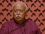 RSS Chief Mohan Bhagwat during a public meeting in Ahmedabad. RSS Chief Mohan Bhagwat during a public meeting in Ahmedabad.