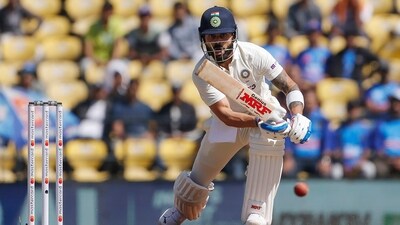 Virat Kohli plays a shot in Nagpur Test (ANI ) Virat Kohli plays a shot in Nagpur Test (ANI )