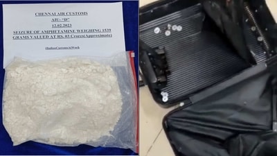 Amphetamine worth ₹3 crore recovered from passenger at Chennai airport. Amphetamine worth ₹3 crore recovered from passenger at Chennai airport.