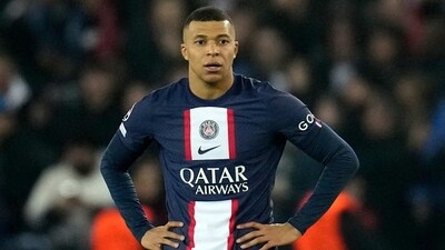 PSG's Kylian Mbappe reacts after scoring a disallowed goal (AP) PSG's Kylian Mbappe reacts after scoring a disallowed goal (AP)