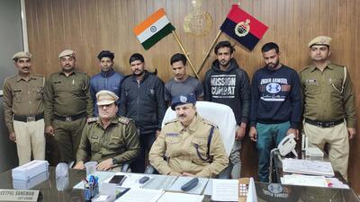 Gurugram, India-February 14, 2023: Preet Pal, ACP Crime Branch addresses a press conference on the arrest of six accused for an alleged robbery case in a company in IMT Manesar at Commissionerate Building, in Gurugram, India, on Tuesday, 14 February 2023. (Photo by Parveen Kumar/Hindustan Times) Gurugram, India-February 14, 2023: Preet Pal, ACP Crime Branch addresses a press conference on the arrest of six accused for an alleged robbery case in a company in IMT Manesar at Commissionerate Building, in Gurugram, India, on Tuesday, 14 February 2023. (Photo by Parveen Kumar/Hindustan Times)