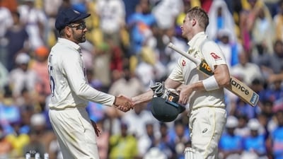 Australia's Steve Smith, right, shakes hands India's captain Rohit Sharma after India won the first cricket test match against Australia in Nagpur (AP) Australia's Steve Smith, right, shakes hands India's captain Rohit Sharma after India won the first cricket test match against Australia in Nagpur (AP)