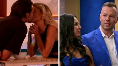 Danielle Ruhl and Nick Thompson from Love Is Blind, and Casey and Claudia in Love Island.