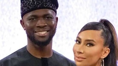 Ross Raven with ex-fiancé SK Alagbada.