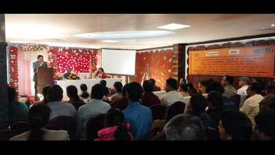Training session of the first batch of teachers being inaugurated at SIEMAT in Prayagarj. (HT Photo)