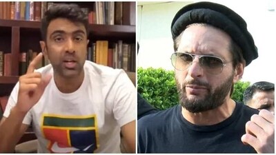 R Ashwin and Shahid Afridi R Ashwin and Shahid Afridi