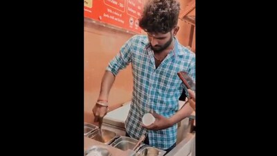 Several Twitter users said the man, who could not be identified, worked at a mall in Coimbatore. (@anandmahindra/Twitter) Several Twitter users said the man, who could not be identified, worked at a mall in Coimbatore. (@anandmahindra/Twitter)