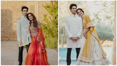 Mishaal Advani shared two pictures from sister Kiara Advani's pre-wedding ceremony. Mishaal Advani shared two pictures from sister Kiara Advani's pre-wedding ceremony.