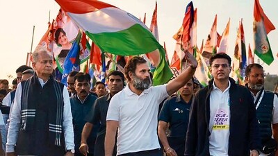 Ashok Gehlot and Sachin Pilot appeared together Rahul Gandhi's Bharat Jodo Yatra in Rajasthan a few days ago. (PTI) Ashok Gehlot and Sachin Pilot appeared together Rahul Gandhi's Bharat Jodo Yatra in Rajasthan a few days ago. (PTI)