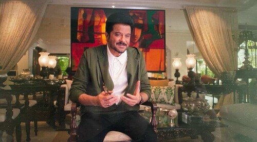 Anil Kapoor at his home. Anil Kapoor at his home.