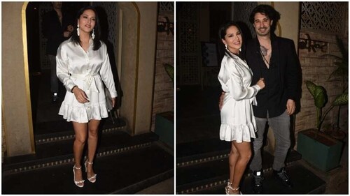 Sunny and Daniel posed together. (HT Photos/Varinder Chawla)