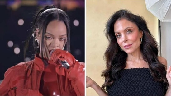 Bethenny Frankel reacts to Rihanna's Super Bowl performance.