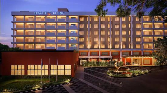 t Hyatt Centric, Sector-17, where a cleaning staff member was crushed in a lift shaft. (Hyatt Website)