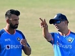 Cheteshwar Pujara fittingly followed Rahul Dravid as India's Test No. 3 batter. Cheteshwar Pujara fittingly followed Rahul Dravid as India's Test No. 3 batter.