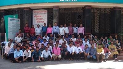 “The old pension scheme should be applied to the employees who joined the service after 2005, and the salary scale of the 7th Pay Commission should be applied to the university non-teaching staff assuming the pay scale of the 6th Pay Commission,” demanded Rupesh Malusare, general secretary, Mumbai Vidyapeeth Karmachari Sangh (MVKS). (HT PHOTO) “The old pension scheme should be applied to the employees who joined the service after 2005, and the salary scale of the 7th Pay Commission should be applied to the university non-teaching staff assuming the pay scale of the 6th Pay Commission,” demanded Rupesh Malusare, general secretary, Mumbai Vidyapeeth Karmachari Sangh (MVKS). (HT PHOTO)