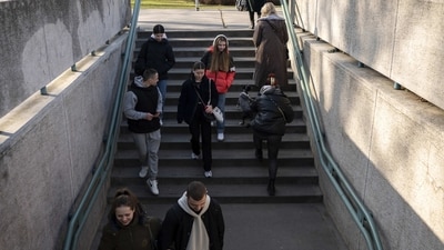 A group of young Ukrainian refugee circus students walk towards their training facility. While some of the performers plan to eventually join family members who have settled in countries like Germany and Slovakia, almost all of them want to return to Ukraine whenever the war ends, Momot told AP. (Denes Erdos / AP) A group of young Ukrainian refugee circus students walk towards their training facility. While some of the performers plan to eventually join family members who have settled in countries like Germany and Slovakia, almost all of them want to return to Ukraine whenever the war ends, Momot told AP. (Denes Erdos / AP)