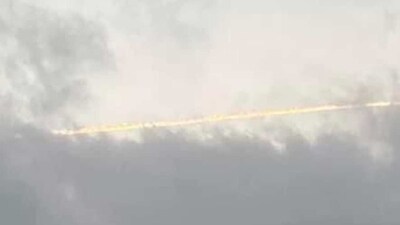 Images of the alleged meteorite are all over social media. (Twitter) Images of the alleged meteorite are all over social media. (Twitter)