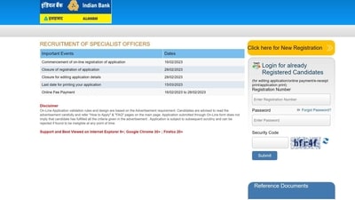 Indian Bank Recruitment 2023: Appy for 203 SO posts at indianbank.in Indian Bank Recruitment 2023: Appy for 203 SO posts at indianbank.in