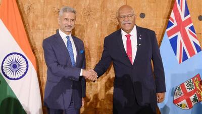 Jaishankar said India has worked with Fiji in various sectors and done projects in the sugarcane industry (Twitter/DrSJaishankar) Jaishankar said India has worked with Fiji in various sectors and done projects in the sugarcane industry (Twitter/DrSJaishankar)