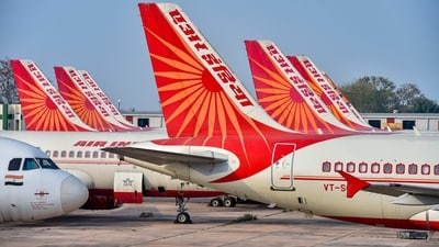 In this file photo dated Monday, March 2, 2020, Air India planes are parked at the Indira Gandhi International Airport in New Delhi. (PTI Photo/Ravi Choudhary)