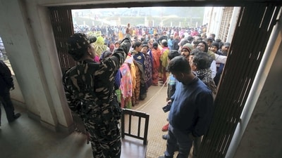 Voting is underway for the 60-member Assembly in Tripura amid tight security, said Chief Electoral Officer (CEO) Gitte Kirankumar Dinakarrao on Thursday. A total of 51.35 percent voters exercised their franchise till 1 pm. (PTI) Voting is underway for the 60-member Assembly in Tripura amid tight security, said Chief Electoral Officer (CEO) Gitte Kirankumar Dinakarrao on Thursday. A total of 51.35 percent voters exercised their franchise till 1 pm. (PTI)