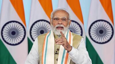 Prime Minister Narendra Modi shares a message at ‘Saansad Khel Mahakumbh’ held in Gorakhpur, Uttar Pradesh, via video conferencing from New Delhi on Thursday (ANI PHOTO) Prime Minister Narendra Modi shares a message at ‘Saansad Khel Mahakumbh’ held in Gorakhpur, Uttar Pradesh, via video conferencing from New Delhi on Thursday (ANI PHOTO)
