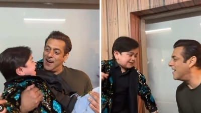 Abdu Rozik took to Instagram to share a video where he can be seen in the arms of Salman Khan. Abdu Rozik took to Instagram to share a video where he can be seen in the arms of Salman Khan.