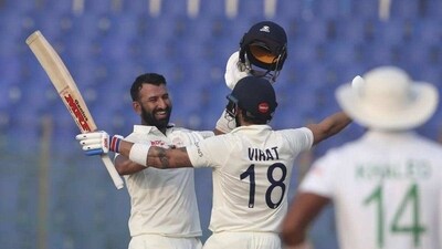 Cheteshwar Pujara is the second player after Virat Kohli in the current team to have reached 100 Tests (AP)