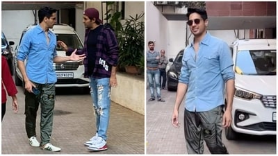 Sidharth Malhotra with Shashank Khaitan at Dharma office. Sidharth Malhotra with Shashank Khaitan at Dharma office.