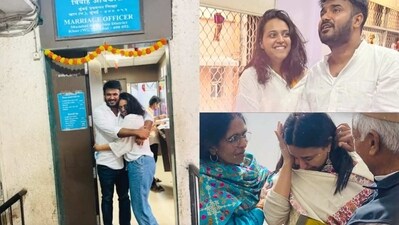 Swara Bhasker ties the knot with Samajwadi Party leader Fahad Ahmad in court. Swara Bhasker ties the knot with Samajwadi Party leader Fahad Ahmad in court.