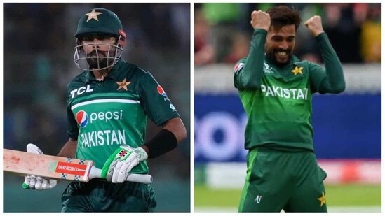Babar Azam; Mohammad Amir (Getty Images-AP)