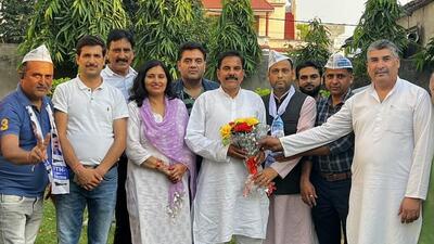 Amid a strong wave of the AAP, Harsh Dev had joined the party on May 7 last year in New Delhi and was later appointed as the chairperson of its state coordination committee in Jammu and Kashmir. (Twitter)