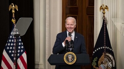 Biden, the oldest person ever to be US president, spent the morning completing a series of tests that he began last year at Walter Reed National Military Medical Center. (Bloomberg) Biden, the oldest person ever to be US president, spent the morning completing a series of tests that he began last year at Walter Reed National Military Medical Center. (Bloomberg)