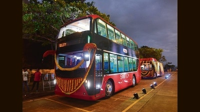 It was decided in the meeting to purchase 100 electric buses out of which 20 would be double-decker buses. (REPRESENTATIVE PIC) It was decided in the meeting to purchase 100 electric buses out of which 20 would be double-decker buses. (REPRESENTATIVE PIC)