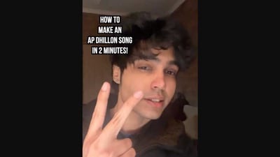 The image shows the musician who shared a video on ‘how to make AP Dhillon song in two minutes.’ (Instagram/@anshuman.sharma1)
