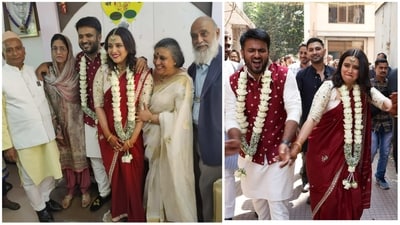 Swara Bhasker has shared more pictures with Fahad Ahmad and their families and friends. Swara Bhasker has shared more pictures with Fahad Ahmad and their families and friends.