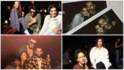 Malaika Arora, Arjun Kapoor, Sonam Kapoor, Anand Ahuja, Aditya Roy Kapur, Rhea Kapoor, Masaba Gupta and Bhumi Pednekar at The Night Manager screening on Thursday. Malaika Arora, Arjun Kapoor, Sonam Kapoor, Anand Ahuja, Aditya Roy Kapur, Rhea Kapoor, Masaba Gupta and Bhumi Pednekar at The Night Manager screening on Thursday.