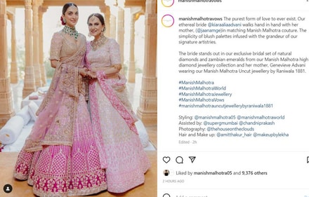 Kiara Advani with her mom on the wedding day. Kiara Advani with her mom on the wedding day.