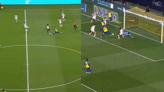 Cristiano Ronaldo in action for Al Nassr.