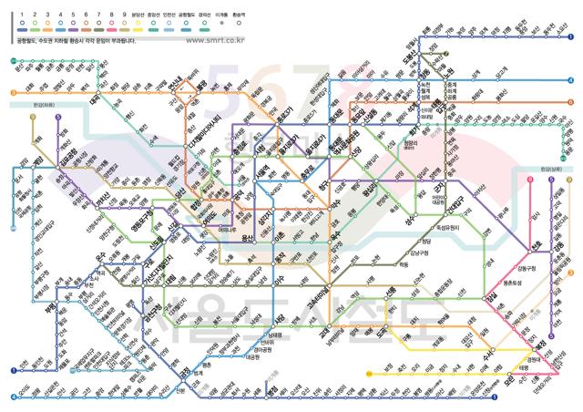 A map of the Seoul subway, one of the world’s more complex Metro systems. (Republic of Korea) A map of the Seoul subway, one of the world’s more complex Metro systems. (Republic of Korea)