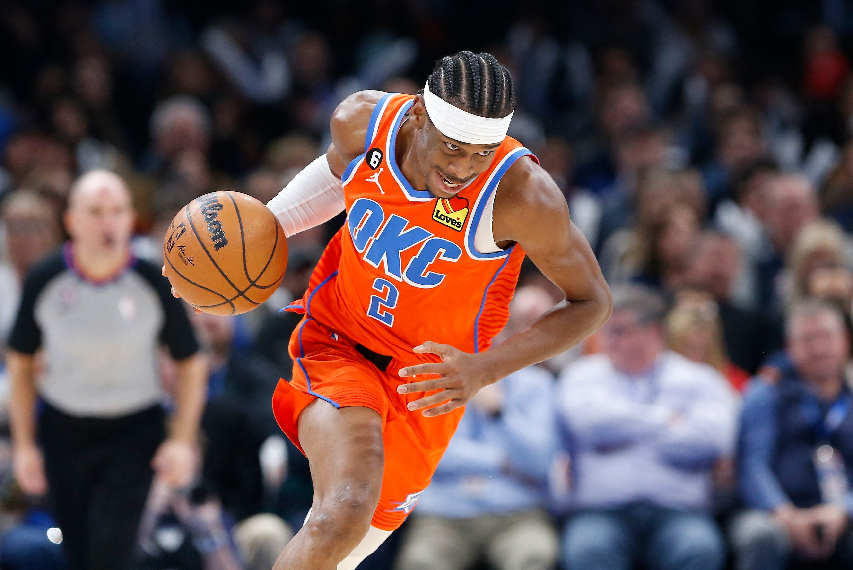 Oklahoma City Thunder guard Shai Gilgeous-Alexander (2). (USA TODAY Sports)