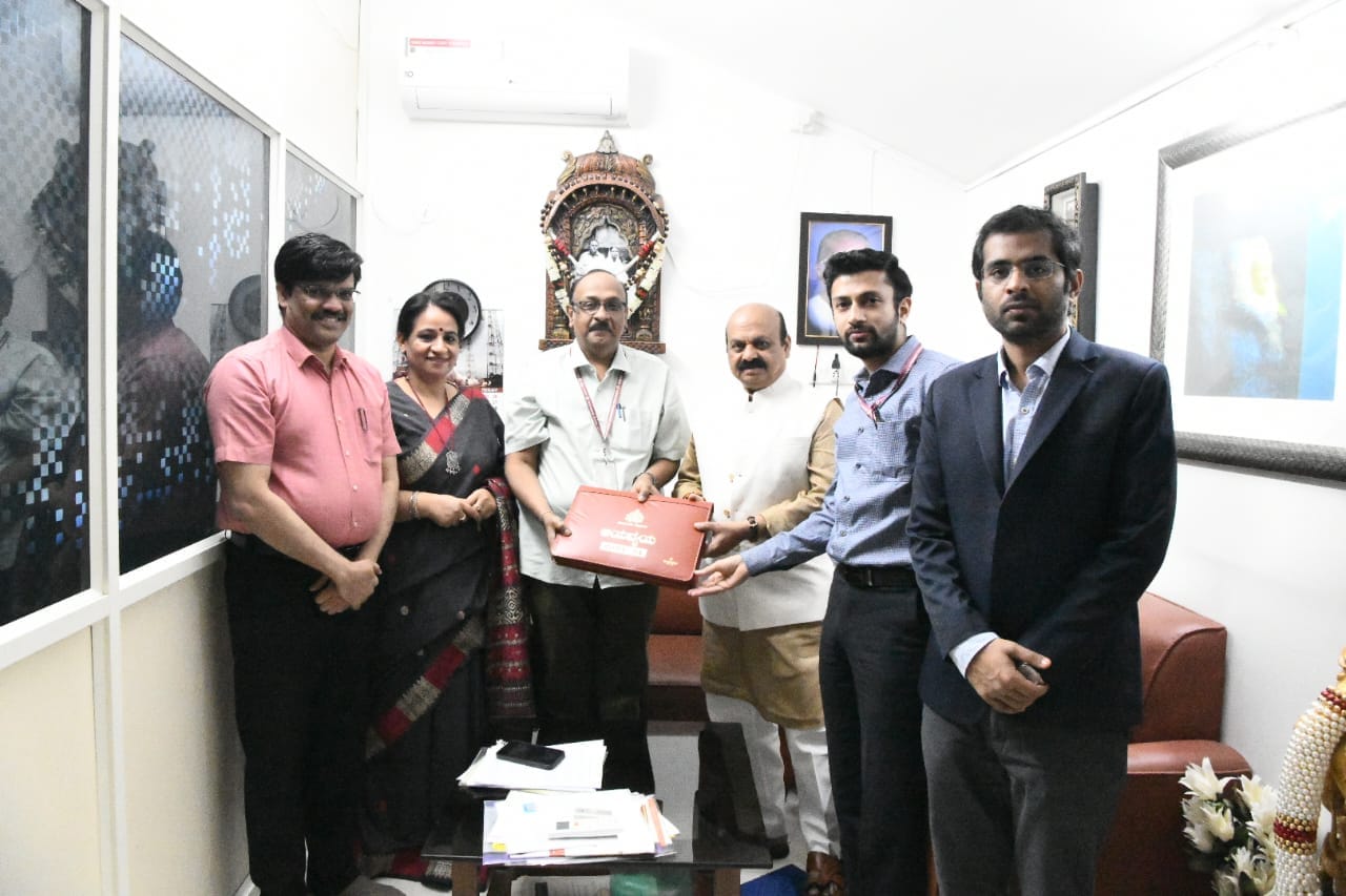 Finance department officials like ISN Prasad, Ekrup Kaur, Zafar and other officials were present. (@CMofKarnataka/Twitter) Finance department officials like ISN Prasad, Ekrup Kaur, Zafar and other officials were present. (@CMofKarnataka/Twitter)