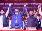 Bihar CM Nitish Kumar at the CPI-ML convention in Patna on Saturday. (Santosh Kumar)