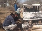 The charred bodies of two Muslim men were found inside a vehicle in Haryana’s Bhiwani district on Thursday. (ANI File Photo)