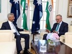 External affairs minister S Jaishankar with Australia PM Anthony Albanese. External affairs minister S Jaishankar with Australia PM Anthony Albanese.