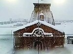 Kedarnath Dham is covered in snow after heavy snowfall, in Rudraprayag on Monday.(ANI)