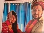 A purported photo of the wedding of Nikki Yadav and Sahil Gehlot has appeared on social media. 